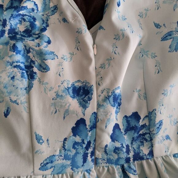 NWOT! Structured Retro Floral A-line Dress Sisjuly - Picture 9 of 10